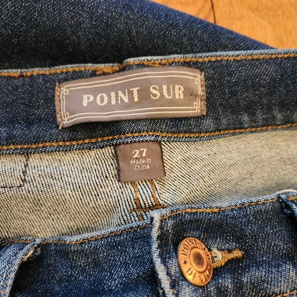 Point Sur Hightower Straight 10" Jeans Size 27 EUC Dark Blue - Picture 5 of 11